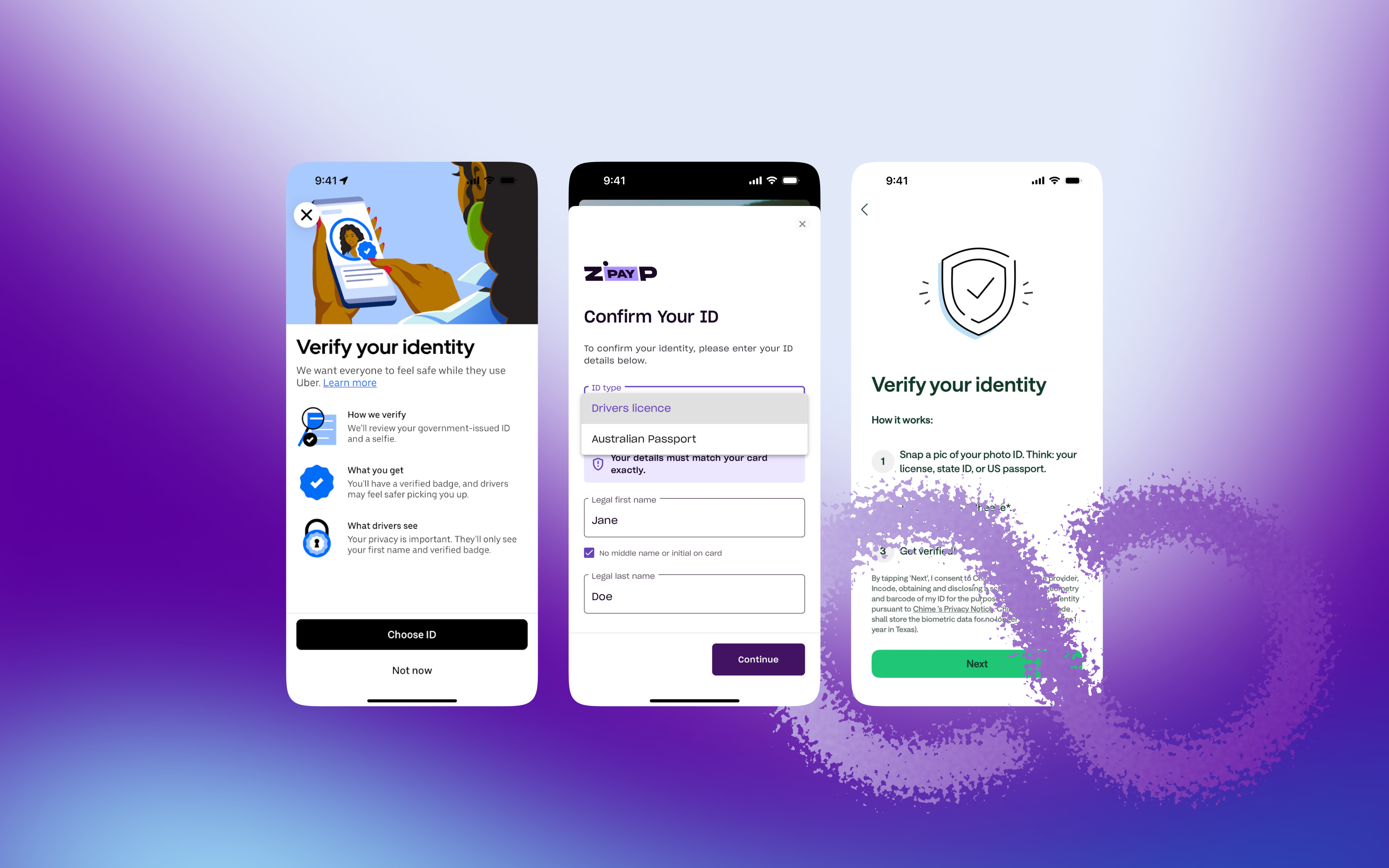 Users repeatedly sharing and verifying identity information across different services