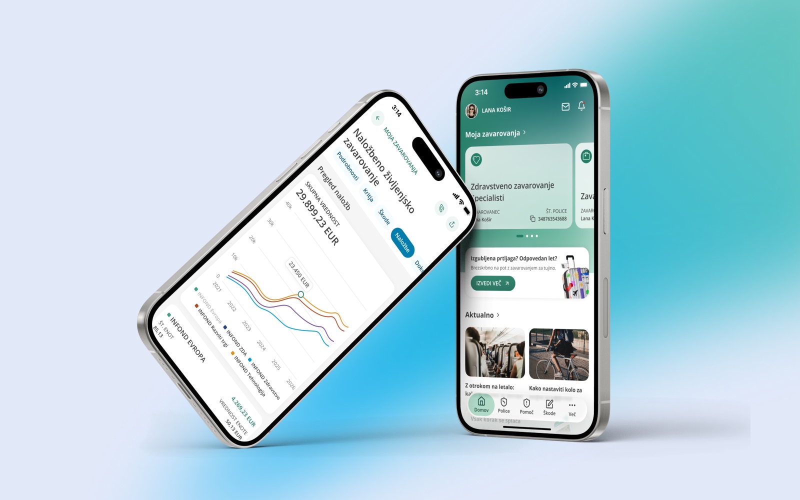 B2C insurance mobile app — managing policies, claims, and insurance services