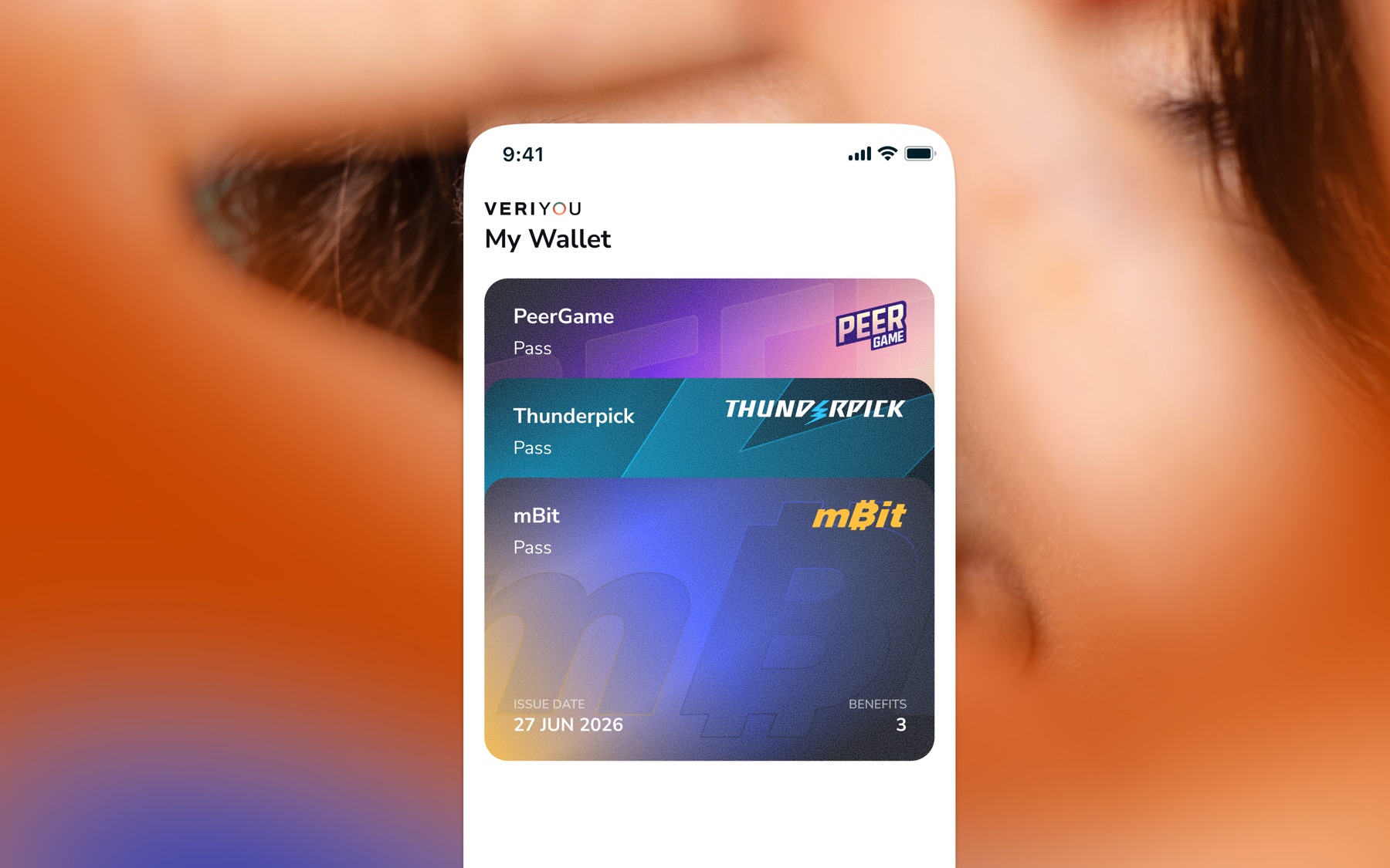 VeriYou identity wallet app on iPhone